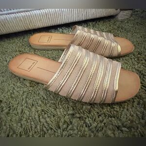 Dolce vita rose gold sandals slip on